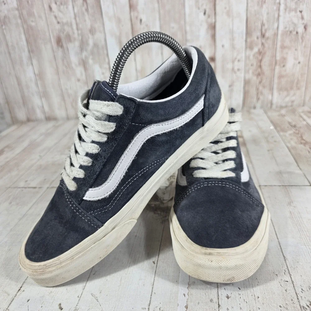 Vans Old Skool Navy Blue Suede Low Top Skate Sneakers Womens 7.5 Mens 6_5